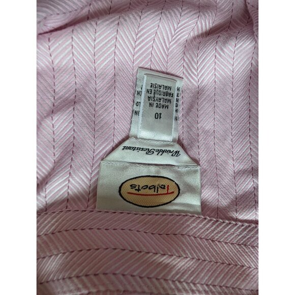 Talbots Womens Pink Chevron Long Sleeve Button-Up Shirt Size 10 - Picture 4 of 7